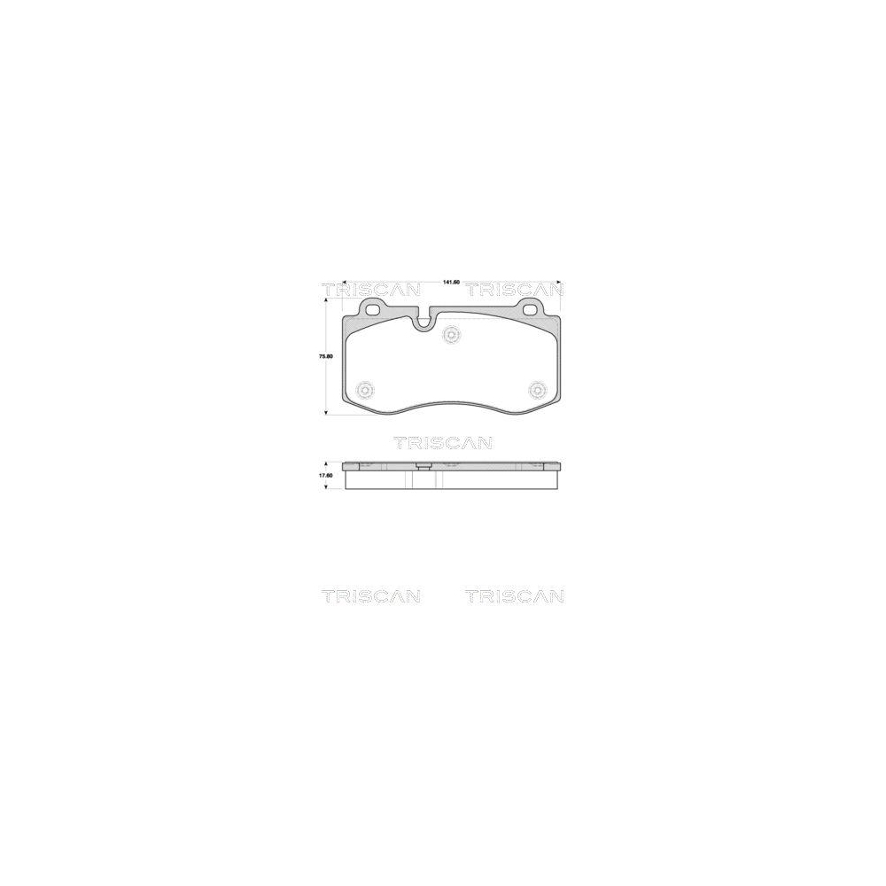 Bremsbelagsatz, Scheibenbremse TRISCAN 8110 23049 für MERCEDES-BENZ, Vorderachse