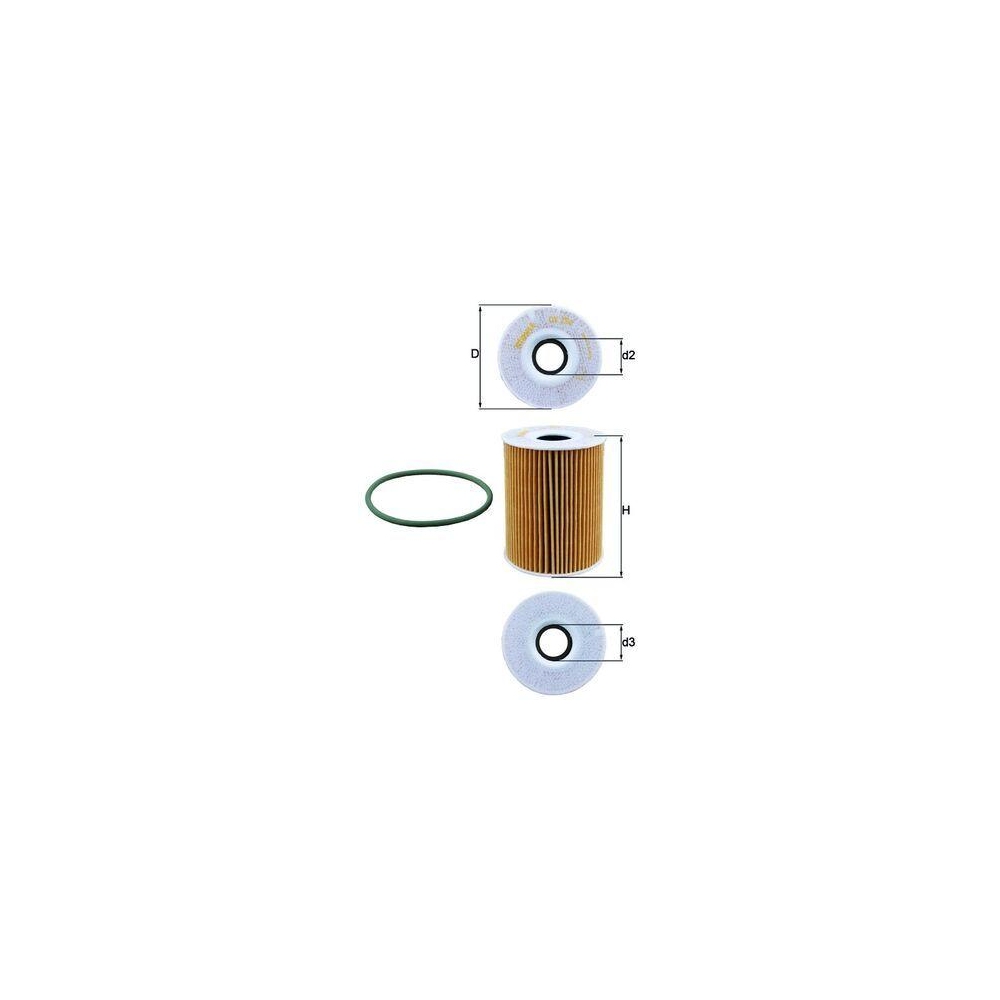 Ölfilter KNECHT OX 254D5 für PORSCHE