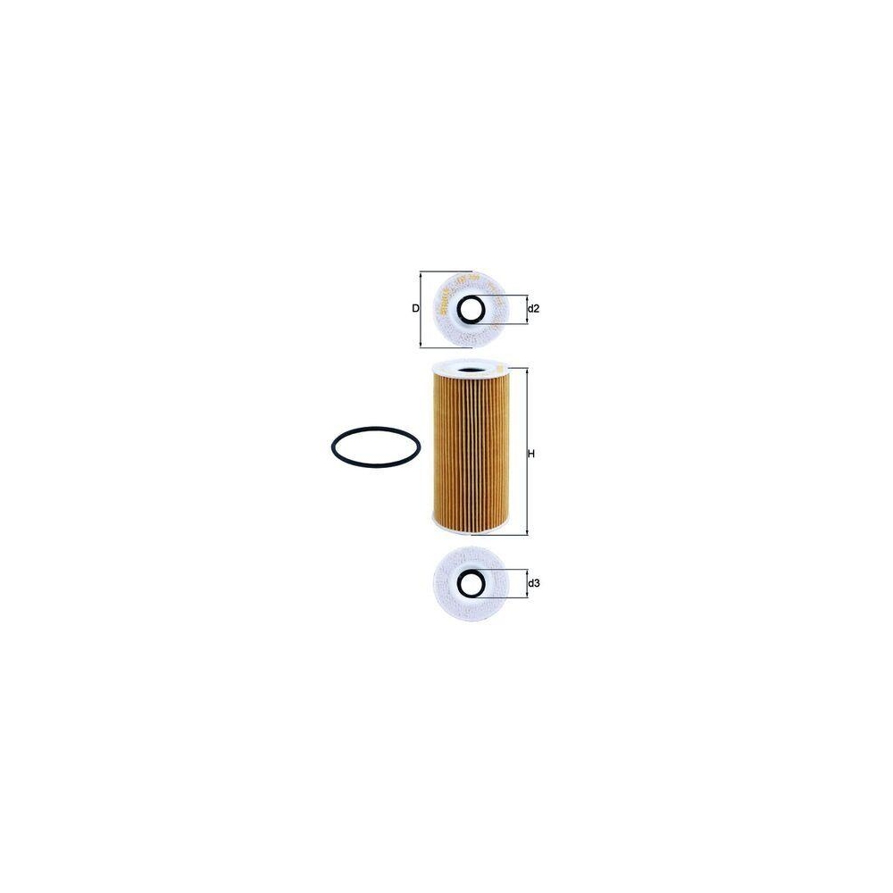 Ölfilter KNECHT OX 366D für PORSCHE