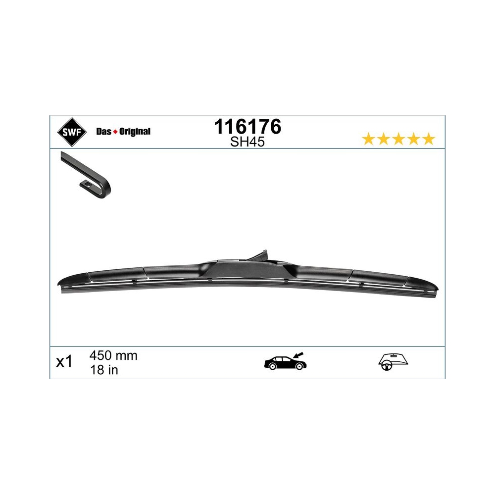 SWF HBlade (x1) 450mm Wischerblatt 116176