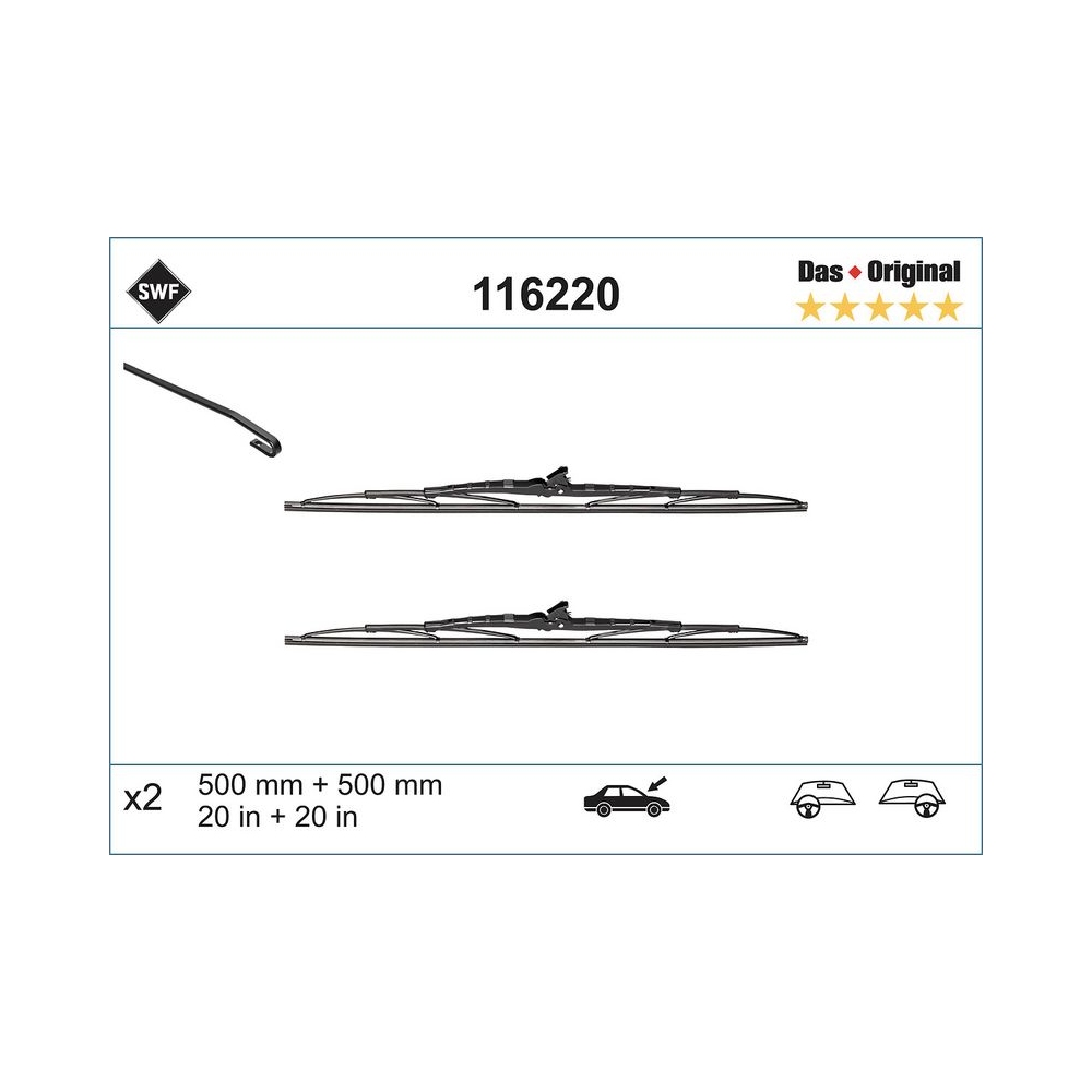 SWF Das Original-Rennerset (x2) Wischerblatt 116220