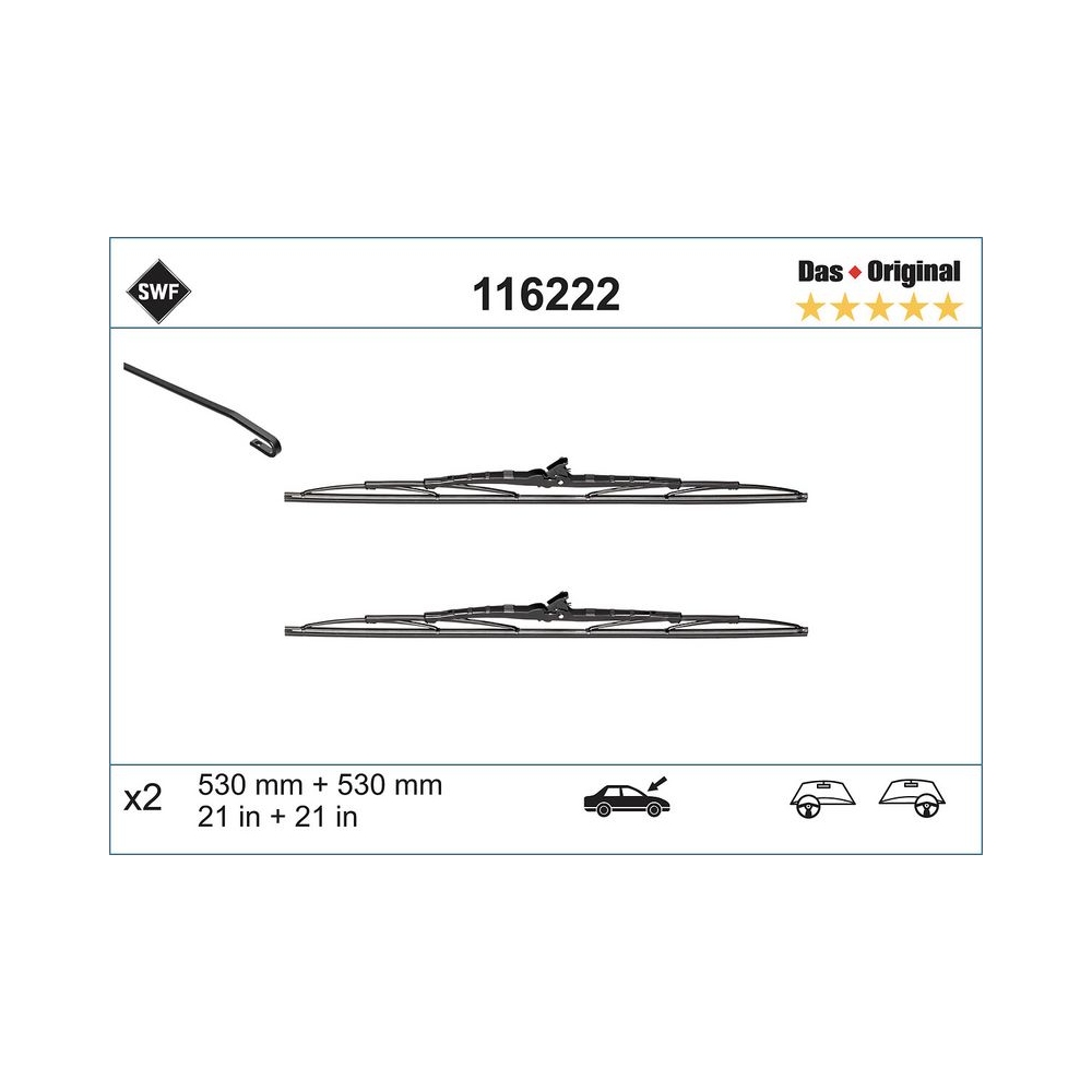 SWF Das Original-Rennerset (x2) Wischerblatt 116222