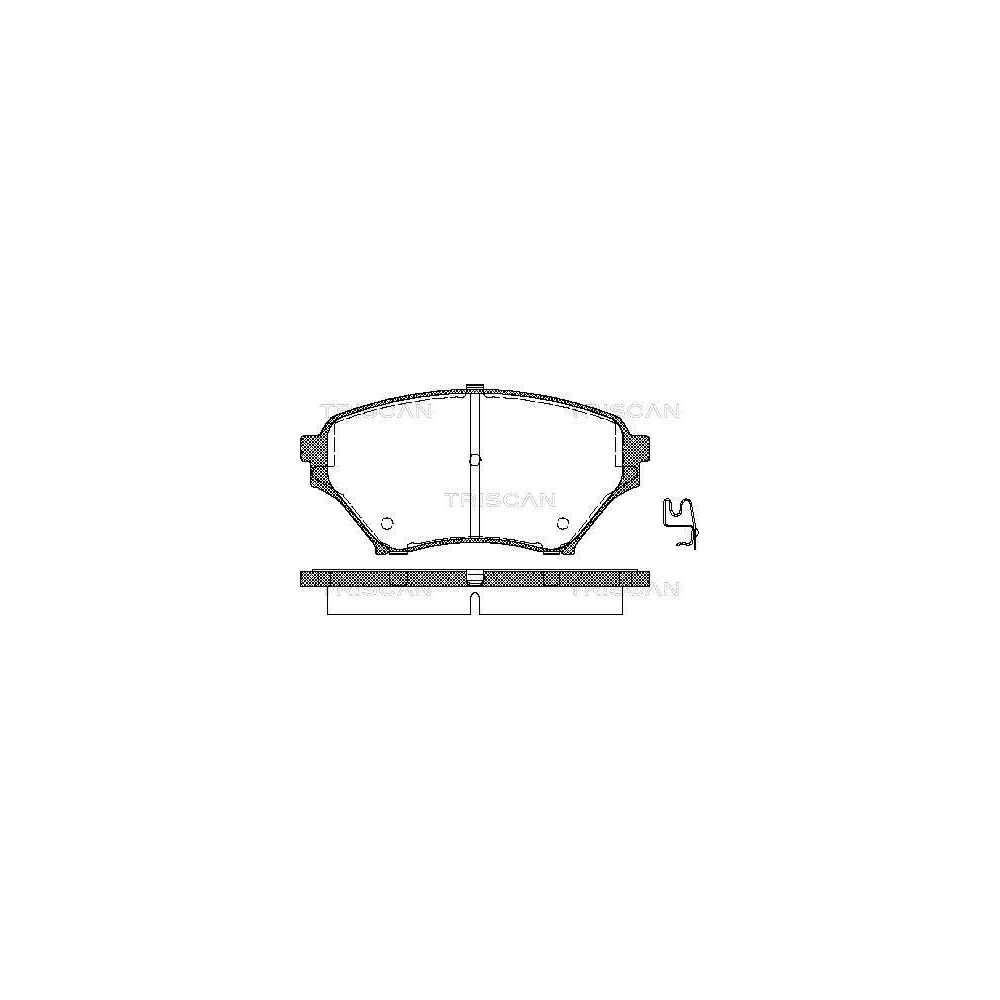 Bremsbelagsatz, Scheibenbremse TRISCAN 8110 50019 für MAZDA, Vorderachse