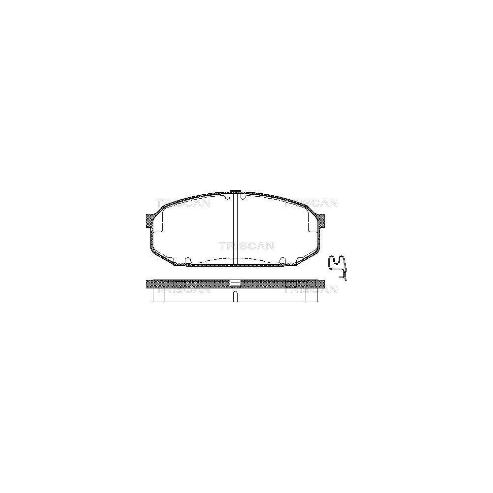 Bremsbelagsatz, Scheibenbremse TRISCAN 8110 50187 für MAZDA, Vorderachse