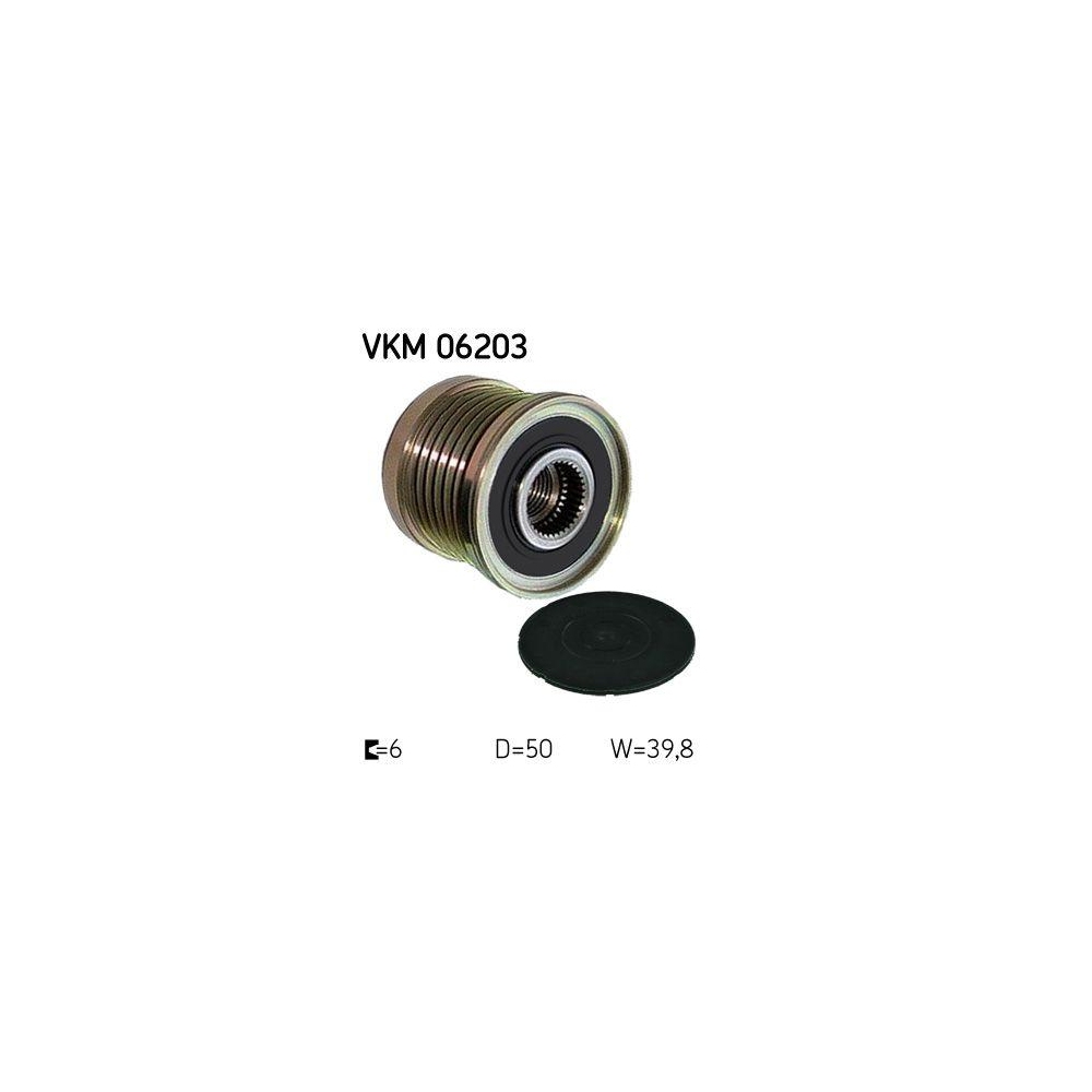 Generatorfreilauf SKF VKM 06203 für NISSAN