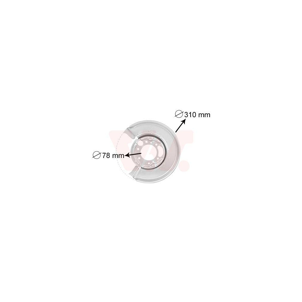 Spritzblech, Bremsscheibe VAN WEZEL 3075373 für MERCEDES-BENZ VW