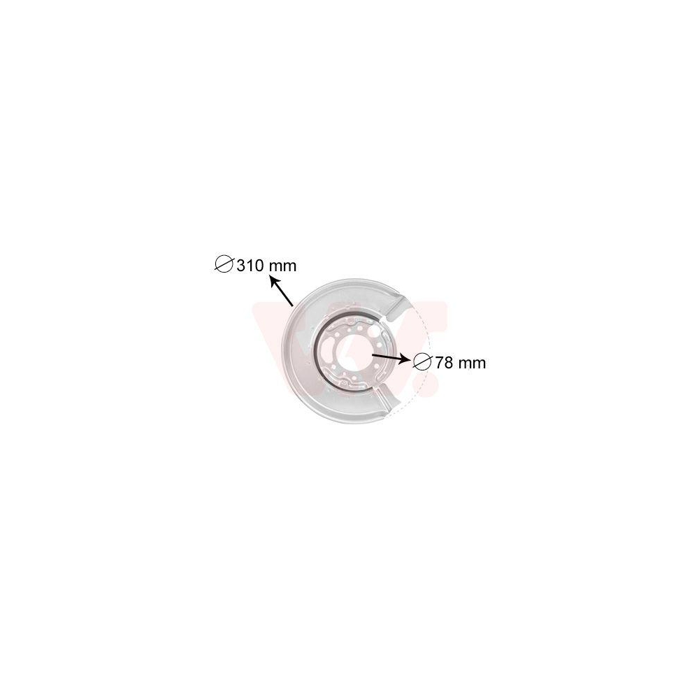 Spritzblech, Bremsscheibe VAN WEZEL 3075374 für MERCEDES-BENZ VW