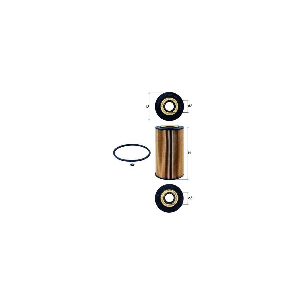 Ölfilter KNECHT OX 169D für MERCEDES-BENZ