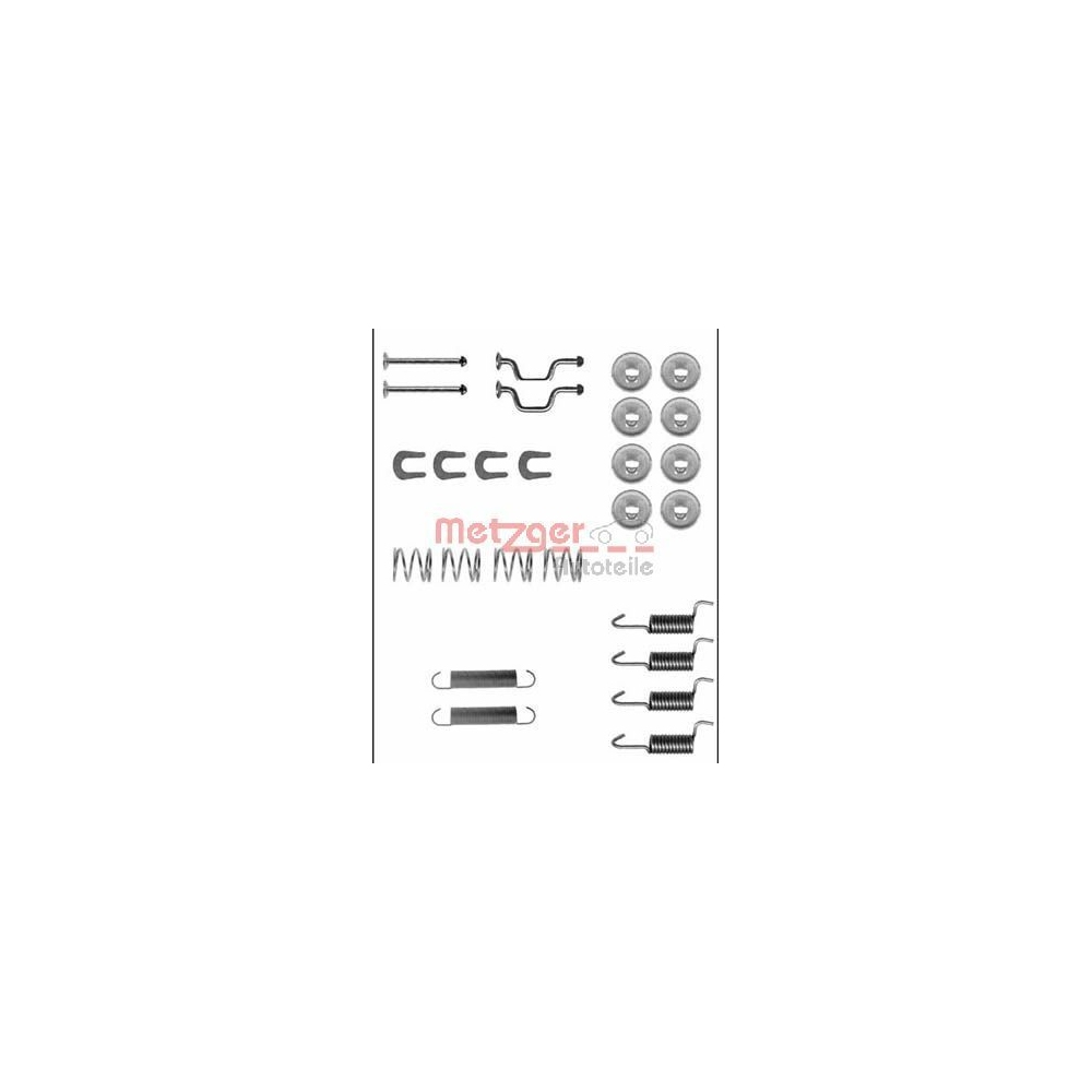 Zubehörsatz, Feststellbremsbacken METZGER 105-0810 für, Hinterachse