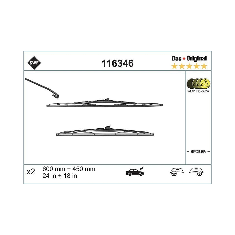 SWF Das Original (x2) Wischerblatt 116346