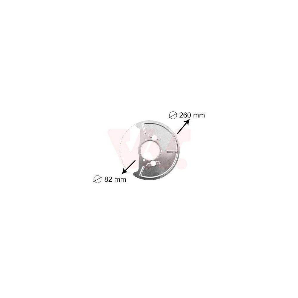 Spritzblech, Bremsscheibe VAN WEZEL 5870372 für VW, Vorderachse rechts