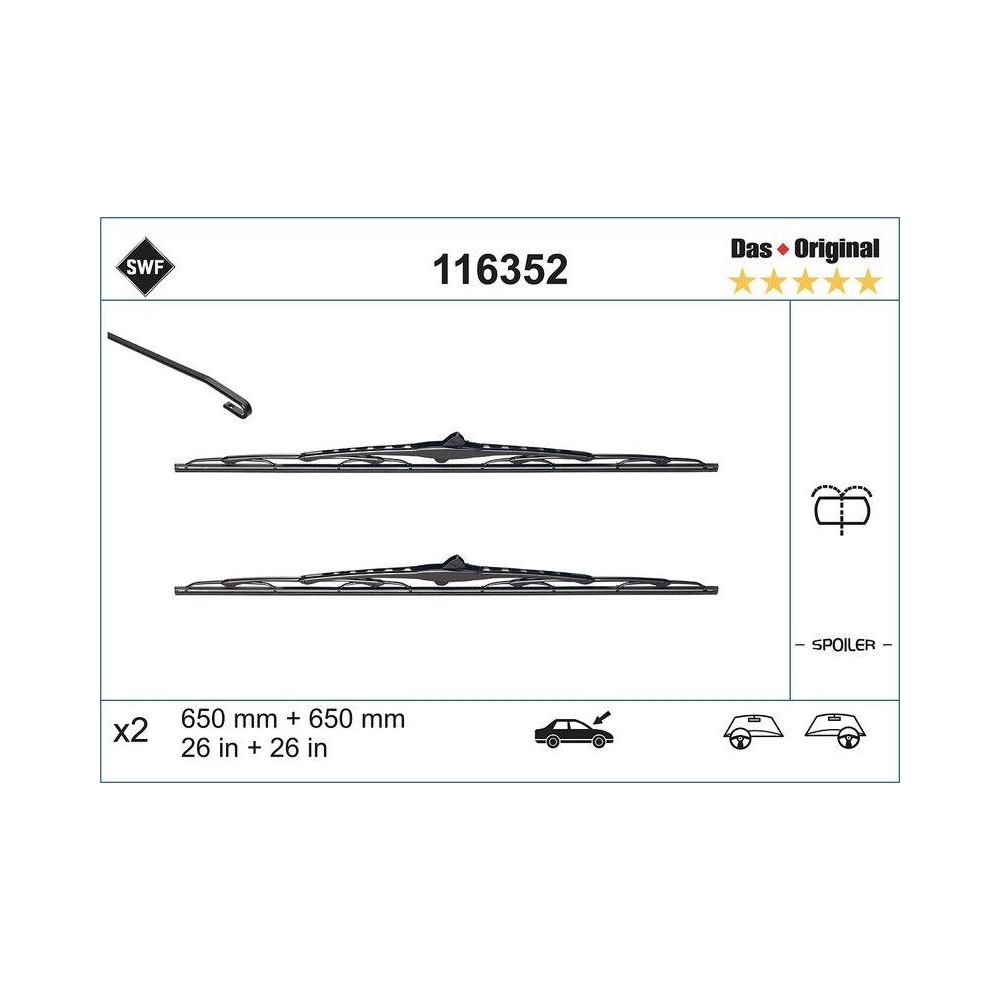 SWF Das Original (x2) Wischerblatt 116352