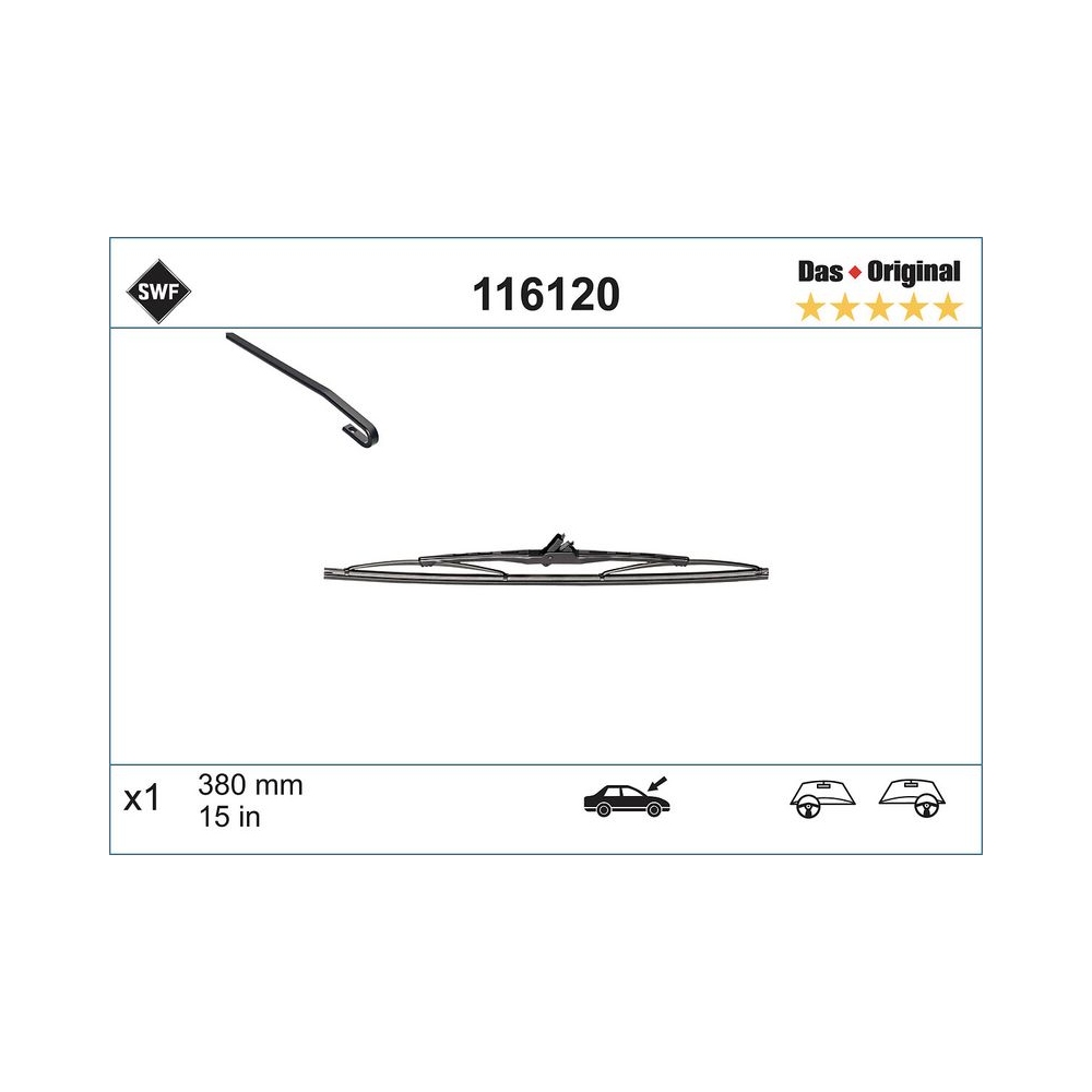 SWF Das Original (x1) Wischerblatt 116120