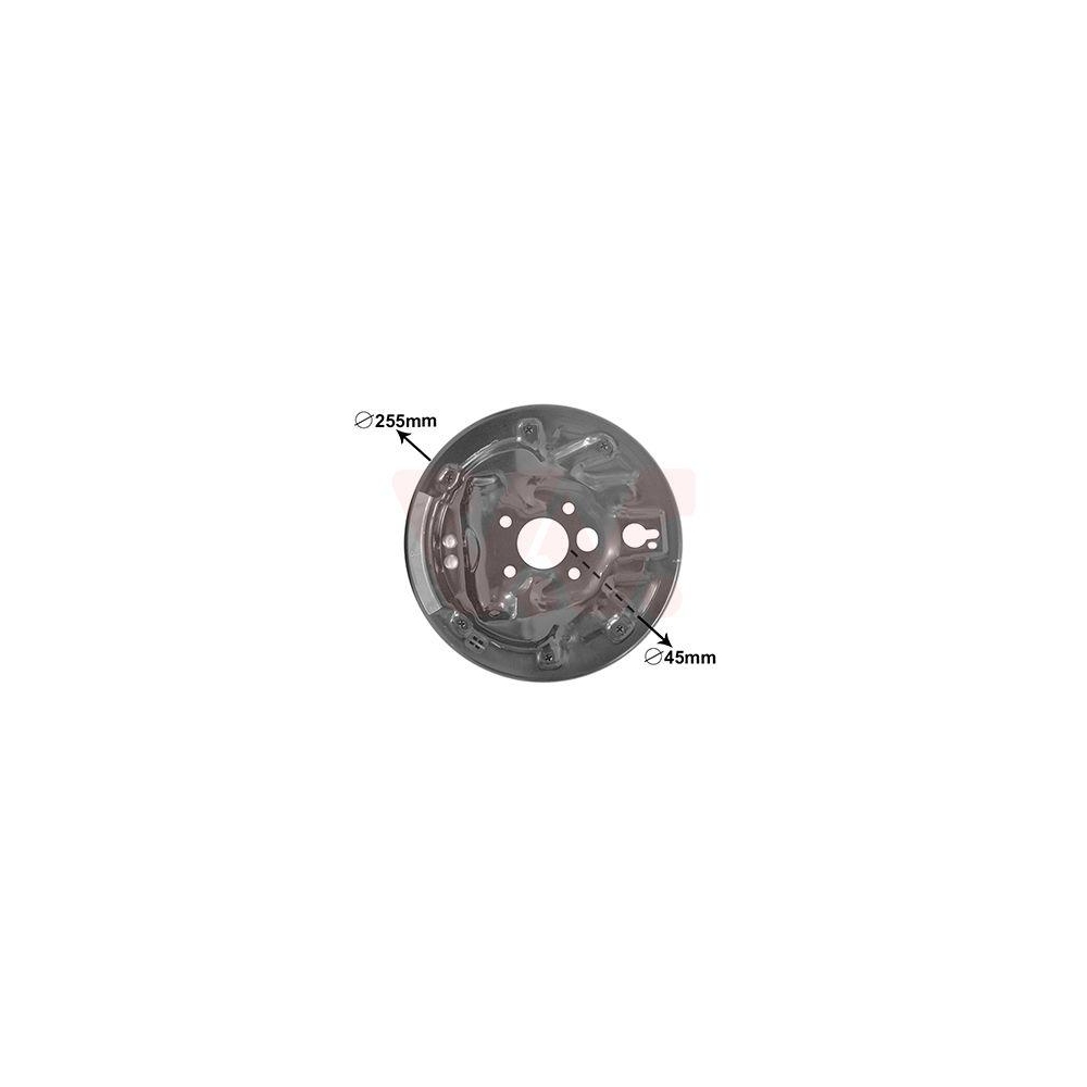 Abdeckblech, Bremstrommel VAN WEZEL 7620373 für SKODA, Hinterachse links