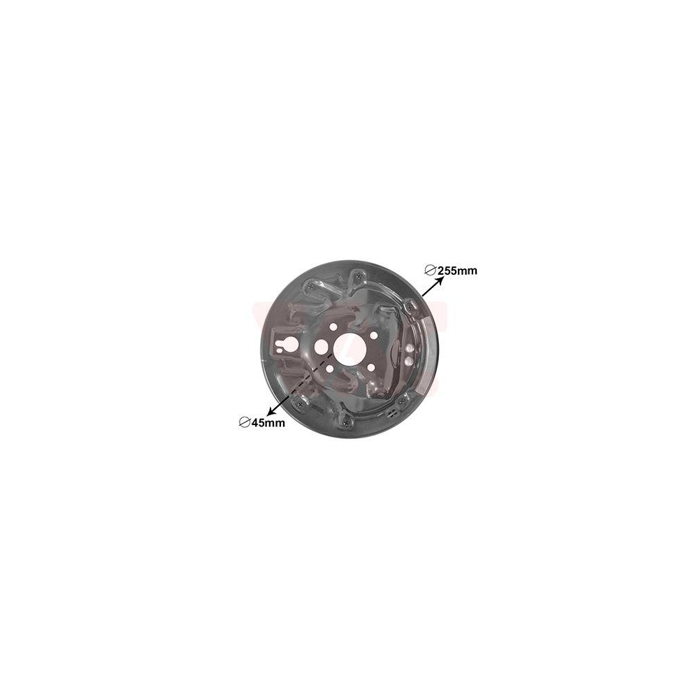 Abdeckblech, Bremstrommel VAN WEZEL 7620374 für SKODA, Hinterachse rechts