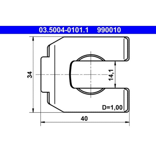 Halter, Bremsschlauch ATE 03.5004-0101.1 für BUESSING FORD HANOMAG MAGIRUS-DEUTZ