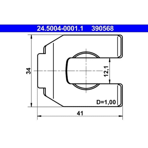 Halter, Bremsschlauch ATE 24.5004-0001.1 für DAF FIAT MAGIRUS-DEUTZ MAN OPEL VAG