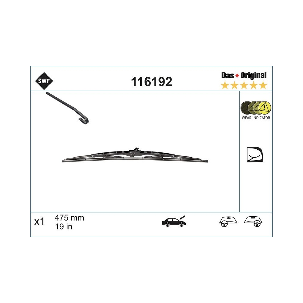 SWF Das Original (x1) Wischerblatt 116192