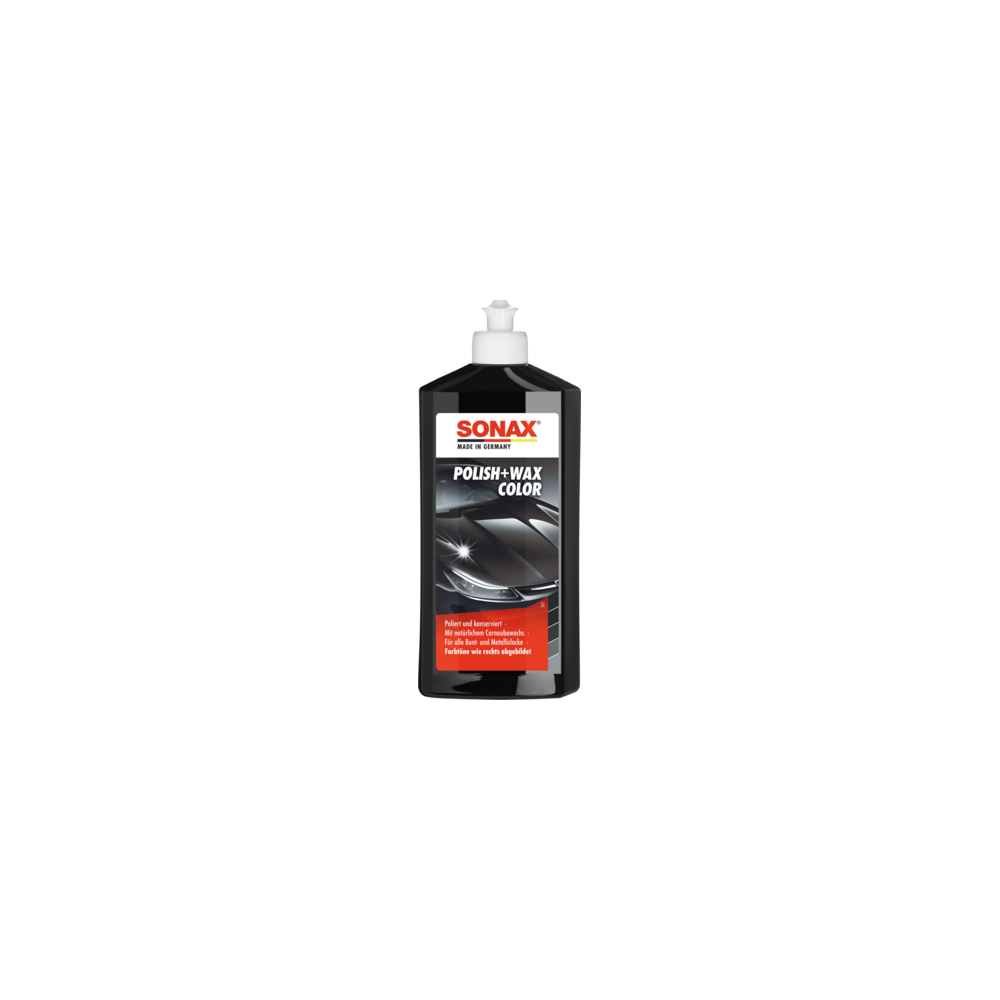 SONAX 02961000 Polish+Wax Color Schwarz 1x500ml