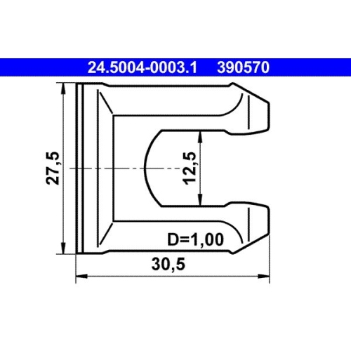 Halter, Bremsschlauch ATE 24.5004-0003.1