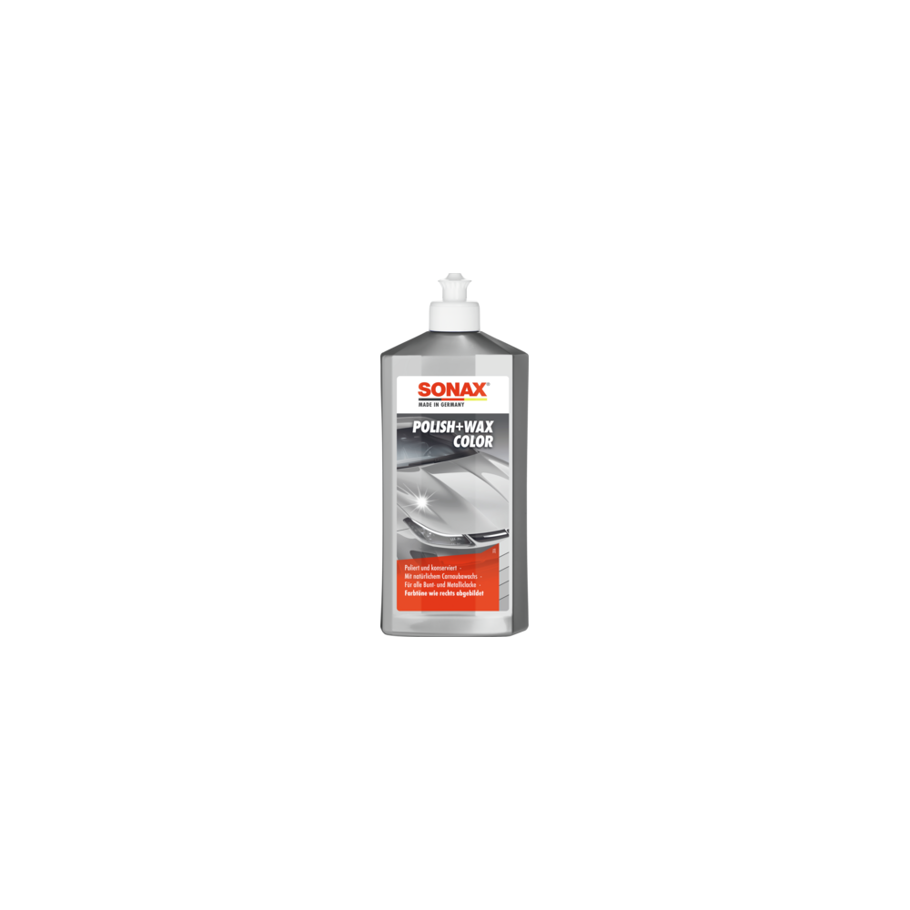 SONAX 02963000 Polish+Wax Color Silber/Grau 1x500 ml