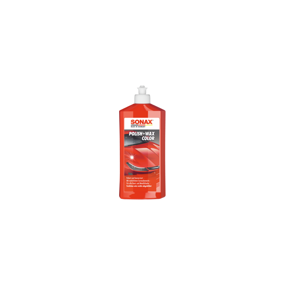 SONAX 02964000 Polish+Wax Color Rot 1x500ml