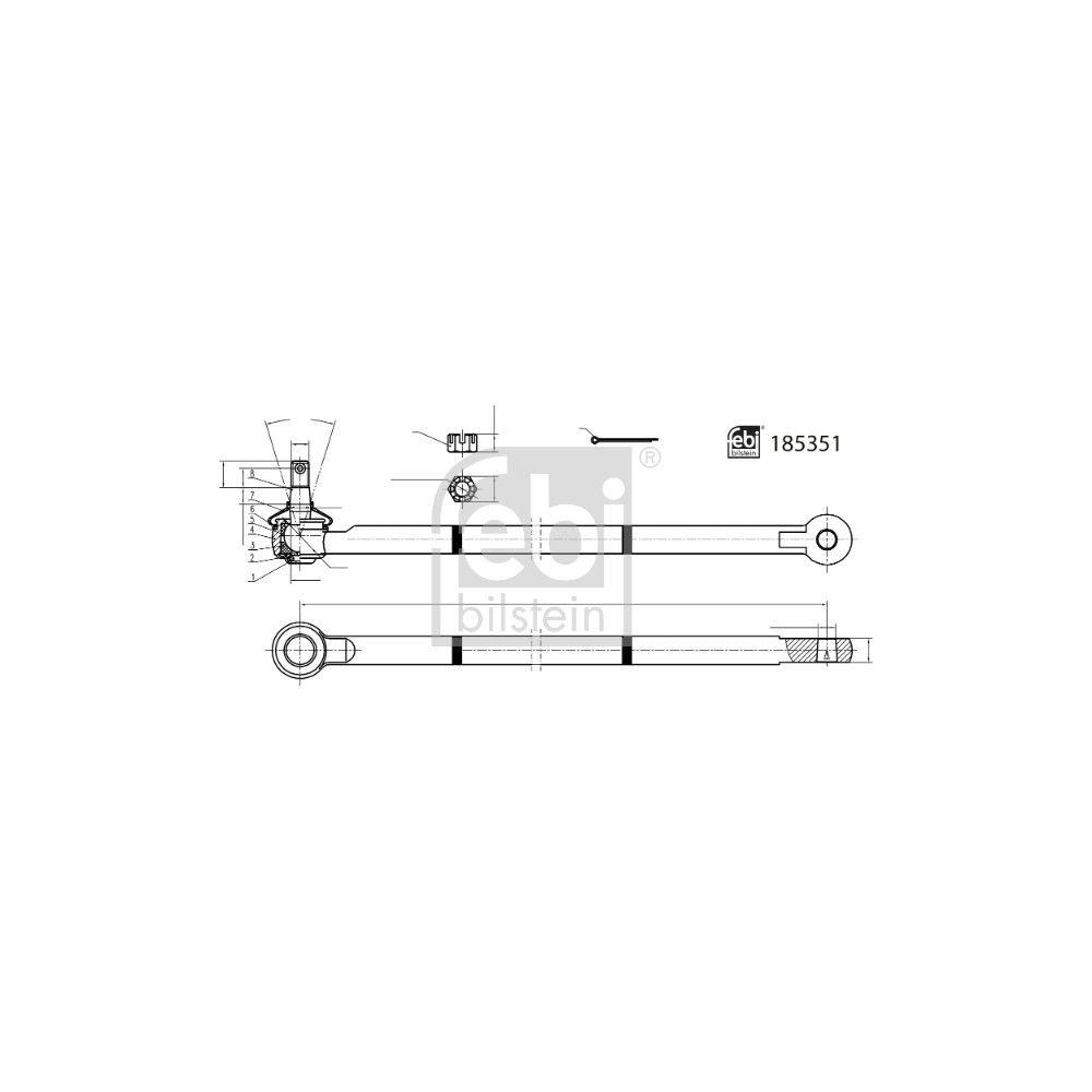 Lenkstange FEBI BILSTEIN 185351 für SUZUKI, Vorderachse