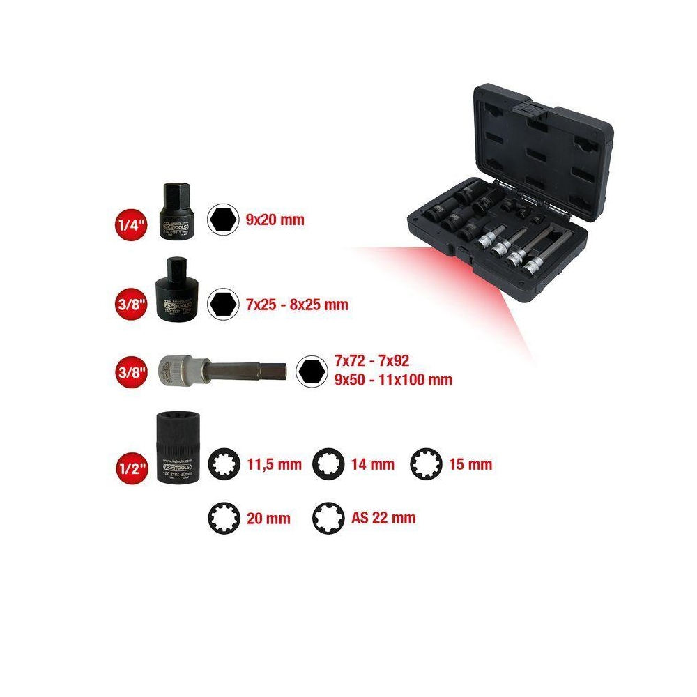 Steckschlüsseleinsatz, Bremssattel KS TOOLS 150.2400 für