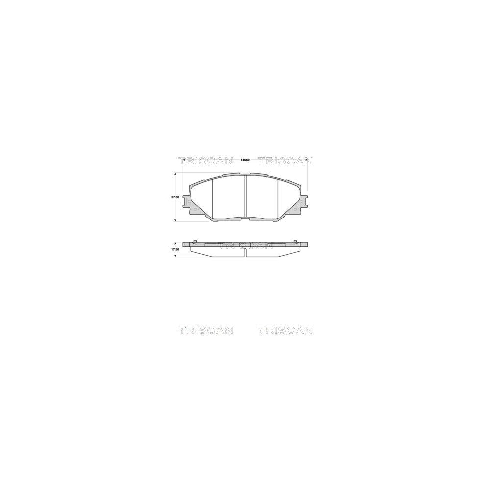 Bremsbelagsatz, Scheibenbremse TRISCAN 8110 13068 für TOYOTA, Vorderachse