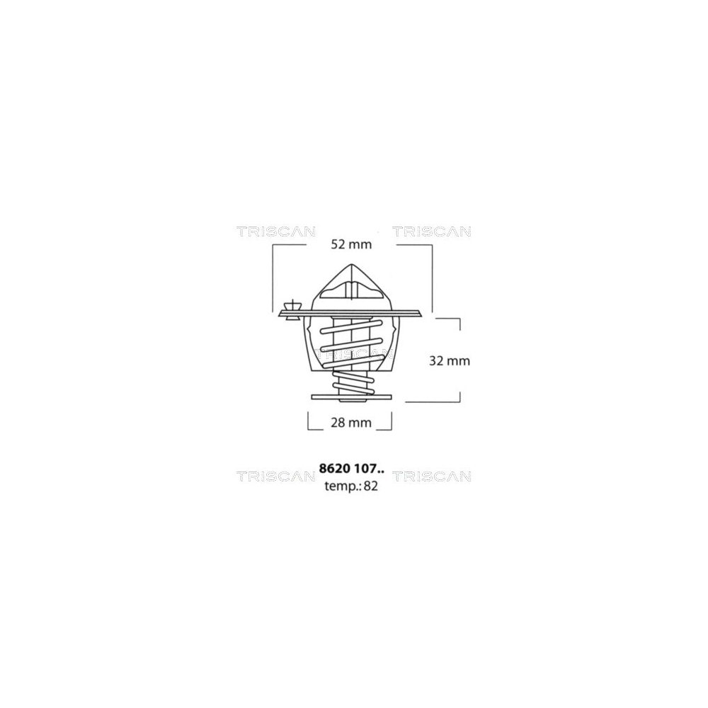 Thermostat, Kühlmittel TRISCAN 8620 10782 für MITSUBISHI