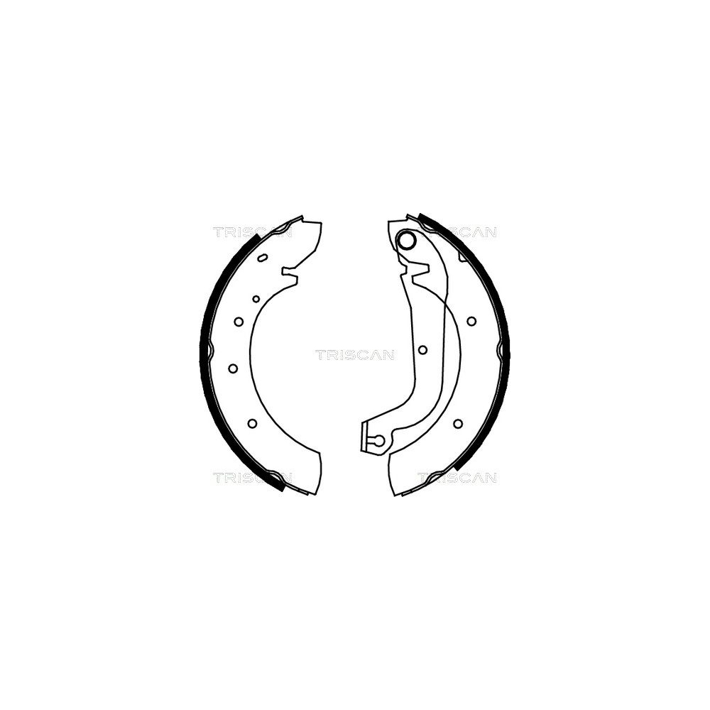 Bremsbackensatz TRISCAN 8100 15480 für CITROËN FIAT PEUGEOT, Hinterachse