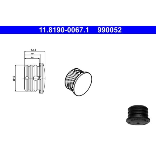 Dicht-/Schutzstopfen ATE 11.8190-0067.1 für BMW CITROËN FORD JAGUAR NISSAN OPEL