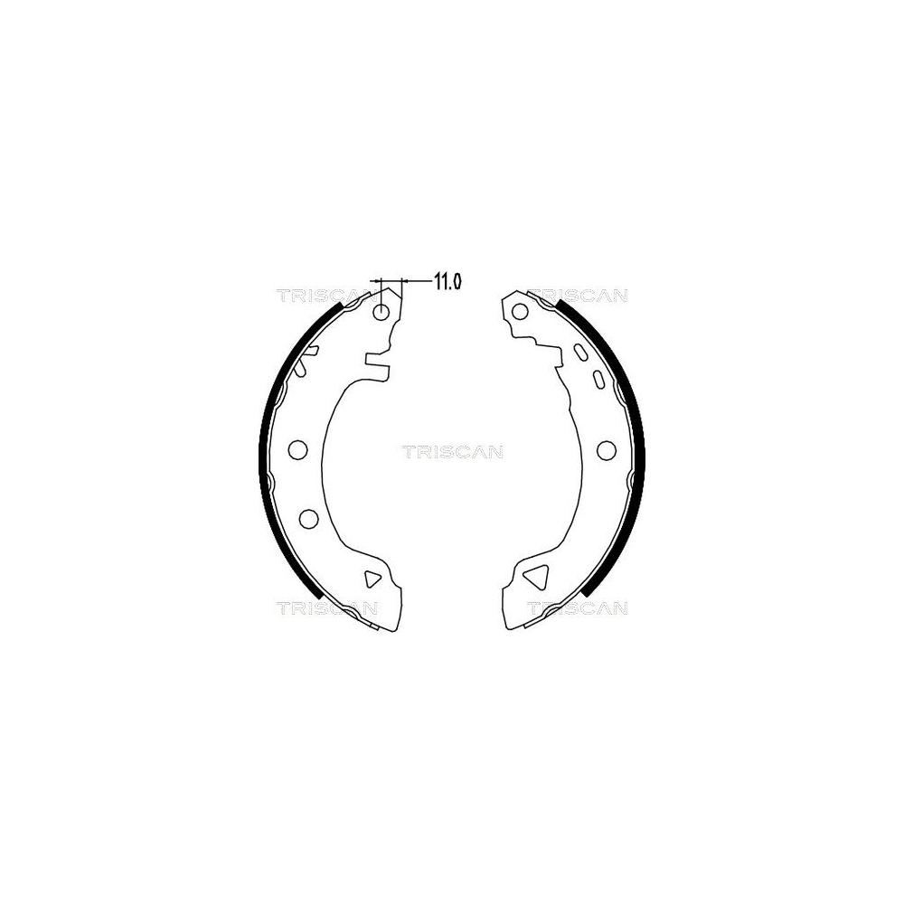 Bremsbackensatz TRISCAN 8100 15580 für ALFA ROMEO FIAT LANCIA, Hinterachse