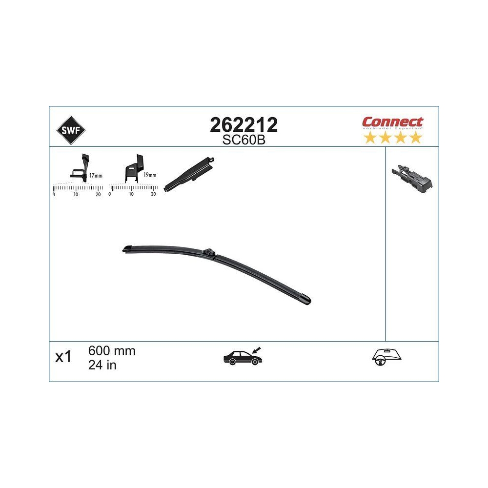 SWF Connect Front (x1) 600mm SC60B Wischerblatt 262212