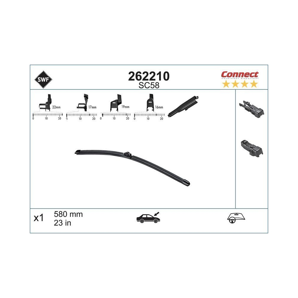 SWF Connect Front (x1) 580mm SC58 Wischerblatt 262210