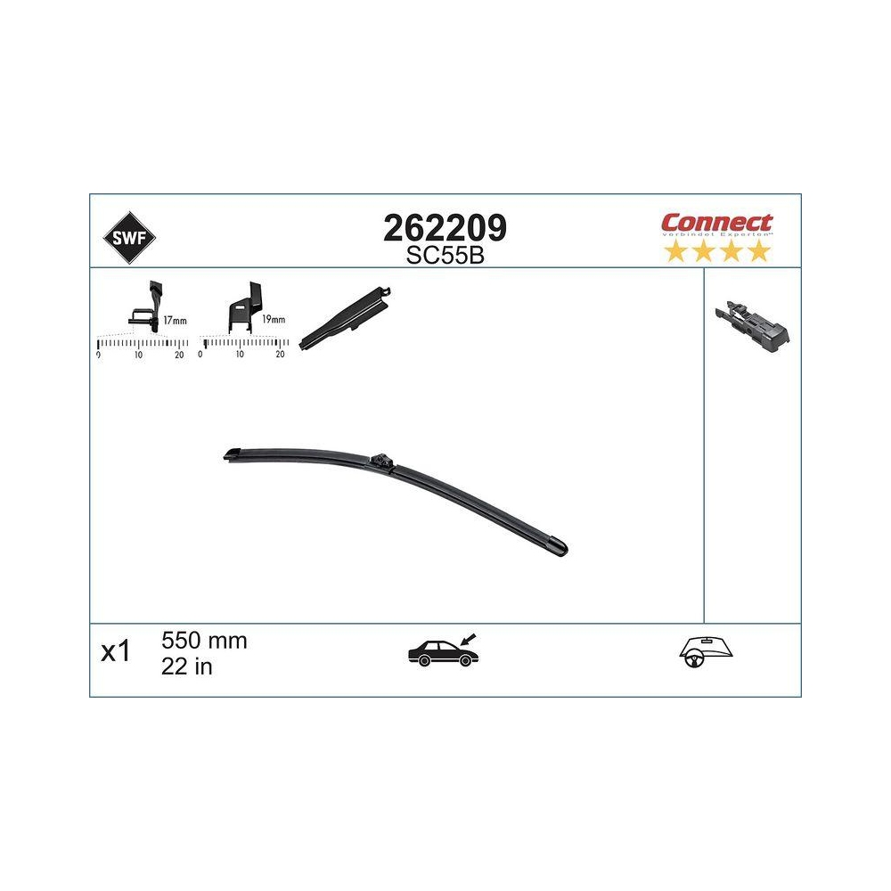 SWF Connect Front (x1) 550mm SC55B Wischerblatt 262209