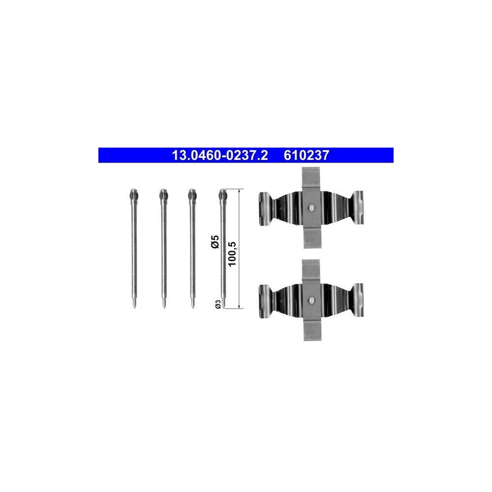Zubehörsatz, Scheibenbremsbelag ATE 13.0460-0237.2 für MERCEDES-BENZ