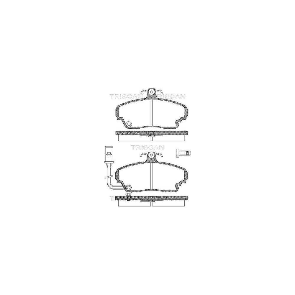 Bremsbelagsatz, Scheibenbremse TRISCAN 8110 10508 für HONDA ROVER, Hinterachse