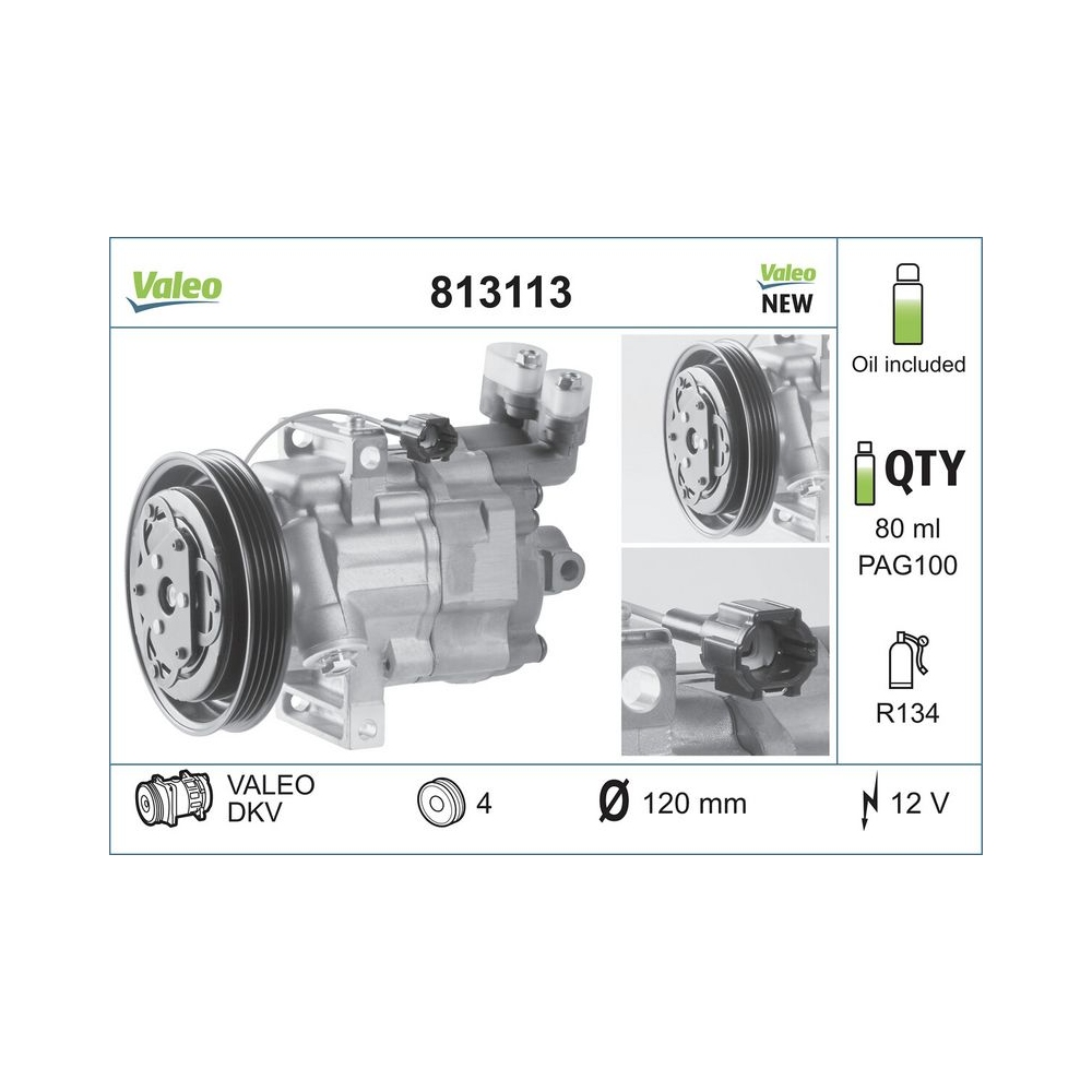 Kompressor, Klimaanlage VALEO 813113 NEW ORIGINAL PART für NISSAN