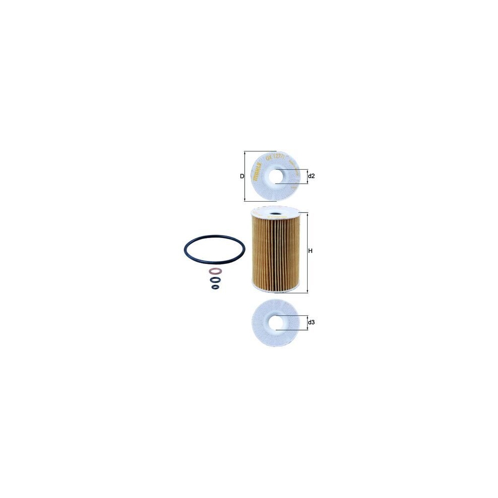 Ölfilter KNECHT OX 127/1D für BMW