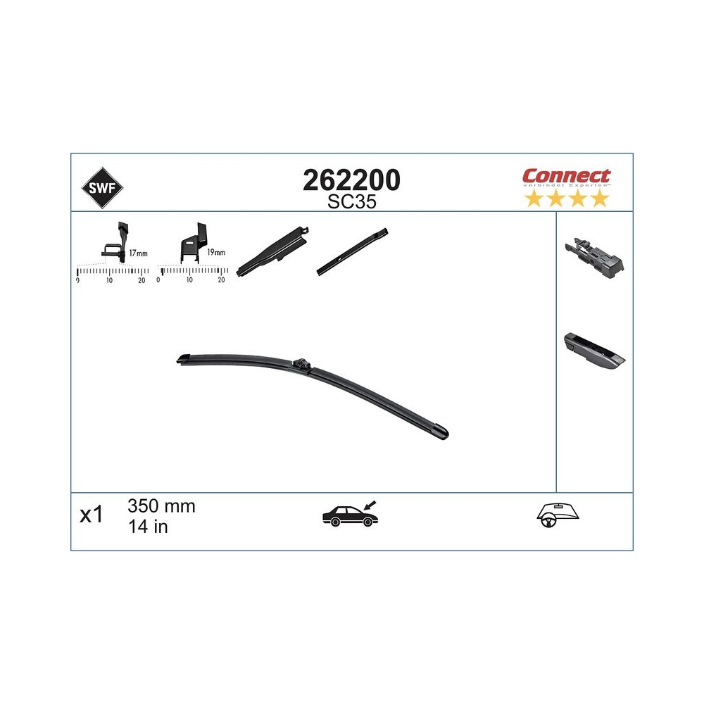 SWF Connect Front (x1) 350mm SC35 Wischerblatt 262200