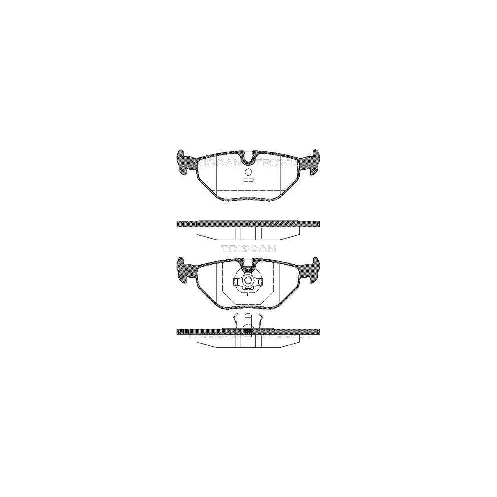 Bremsbelagsatz, Scheibenbremse TRISCAN 8110 11899 für BMW, Hinterachse