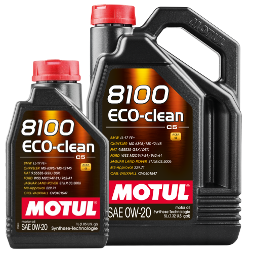 MOTUL PKW 8100 Eco-Clean 0W-20 Motoröl für Benzin und Diesel 5+1 Liter