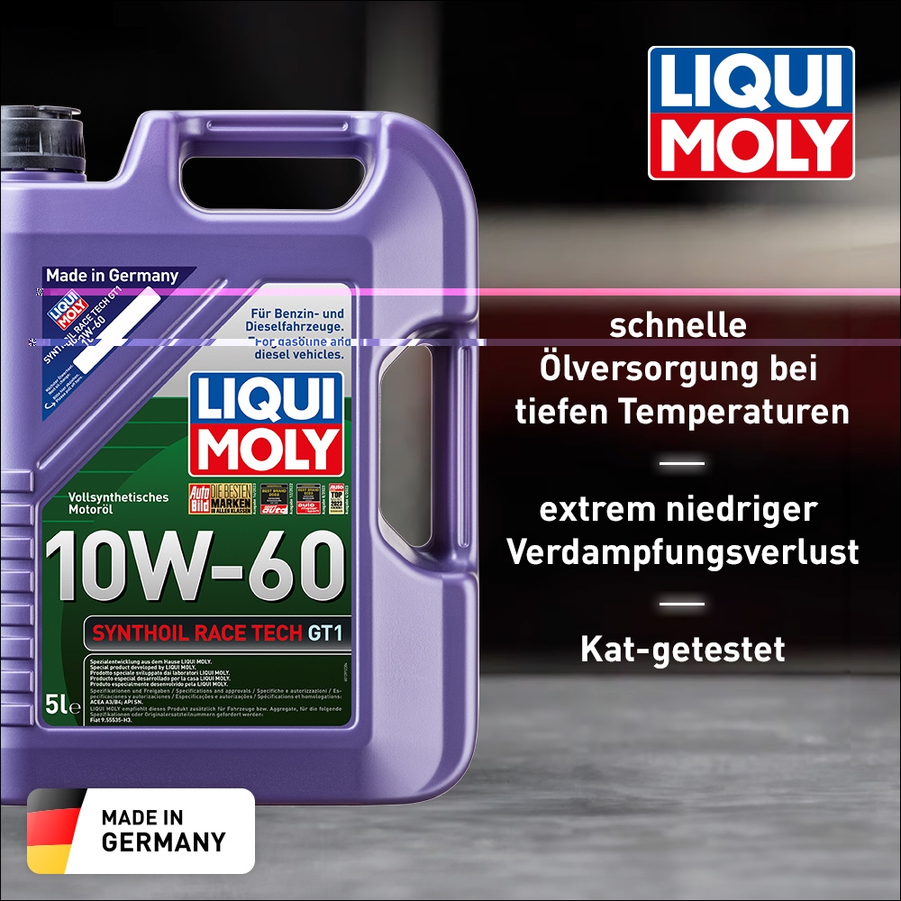 Liqui Moly 1x 1391 Synthoil Race tech GT1 10W-60 5L Getriebeöl Motoröl Öl Vollsy