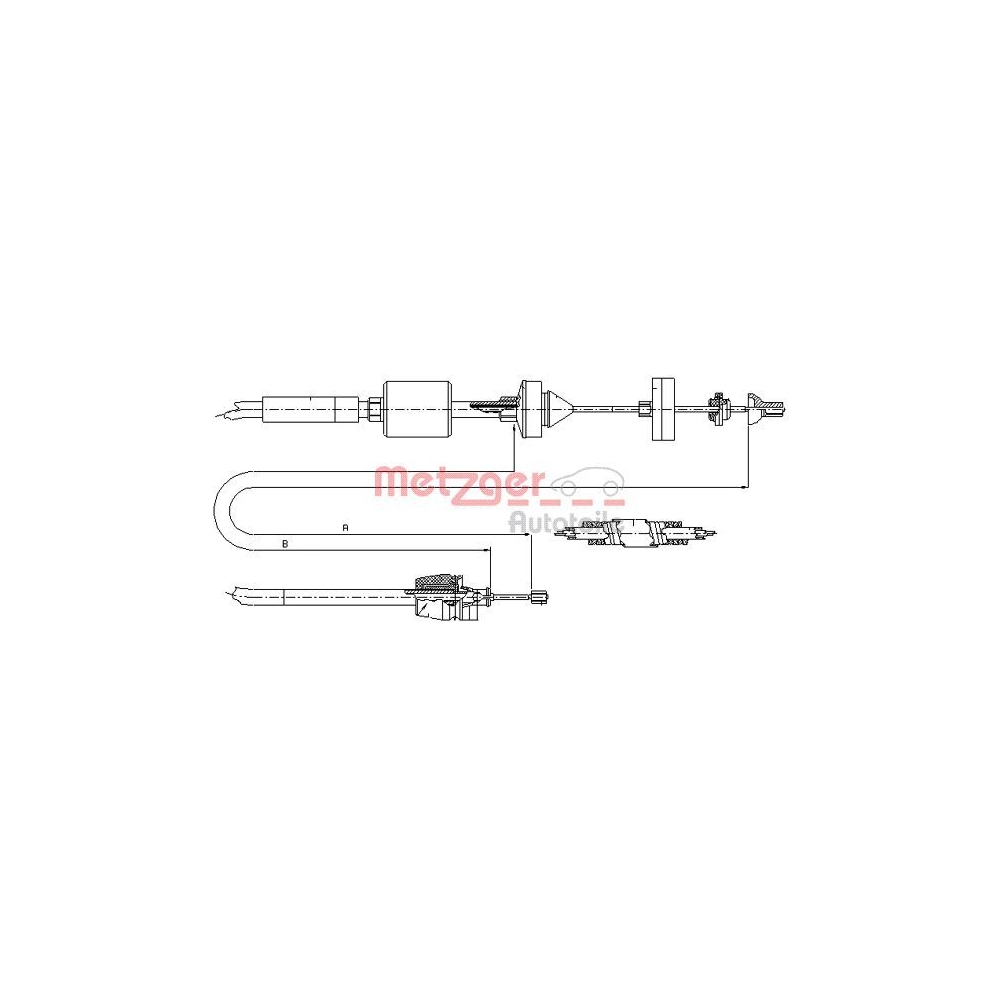 Seilzug, Kupplungsbetätigung METZGER 10.2843 für NISSAN RENAULT