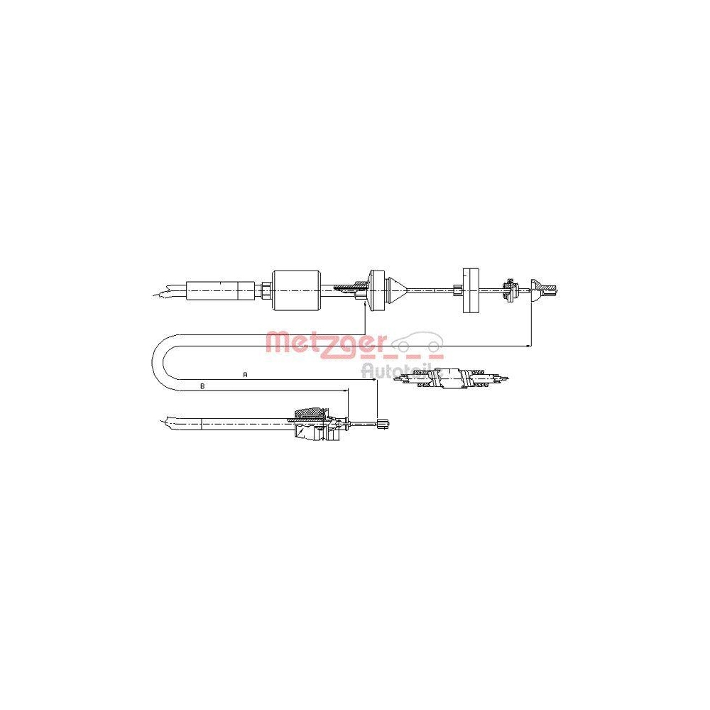 Seilzug, Kupplungsbetätigung METZGER 10.2843 für NISSAN RENAULT
