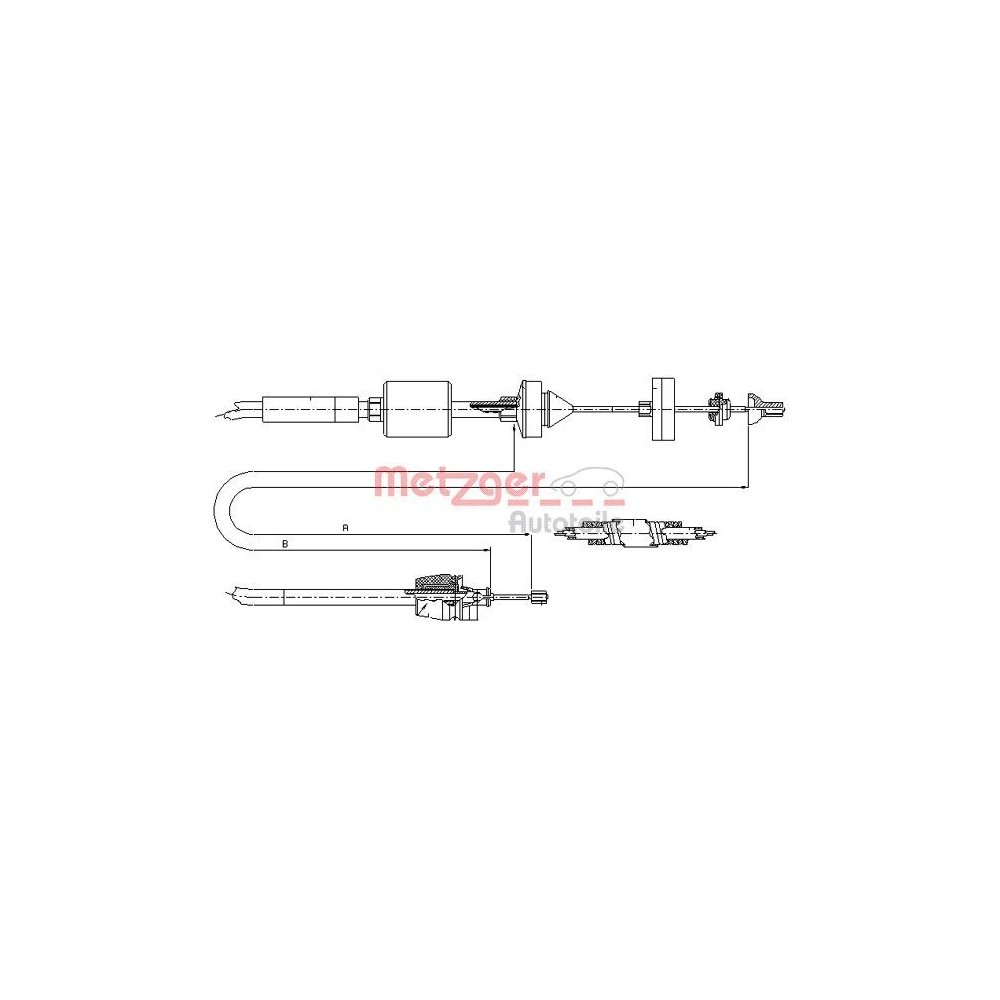 Seilzug, Kupplungsbetätigung METZGER 10.2843 für NISSAN RENAULT
