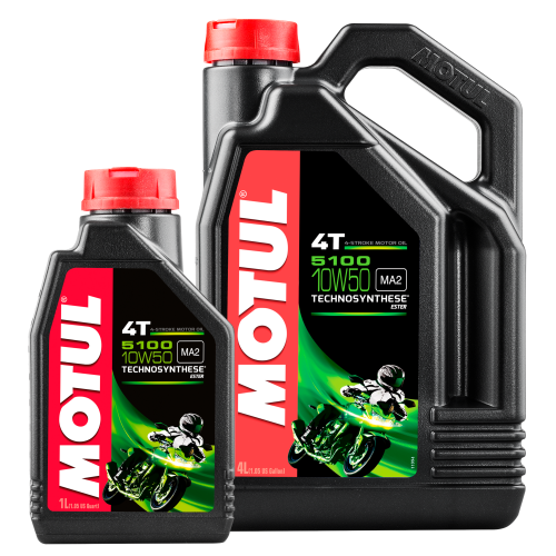 MOTUL Motorrad 5100 4T 10W-50 4-Takt Motorenöl Technosynthese 4+1 Liter