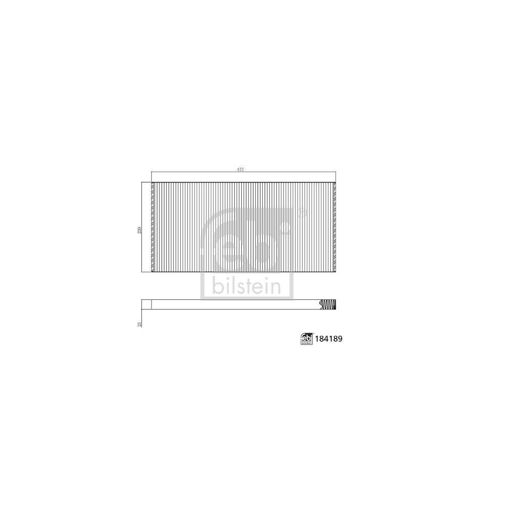 Filter, Innenraumluft FEBI BILSTEIN 184189 für MERCEDES-BENZ EVOBUS