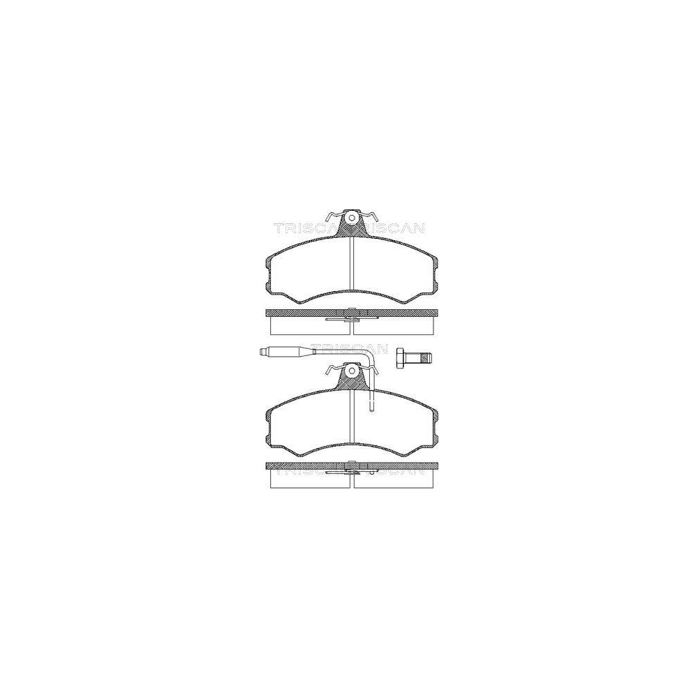 Bremsbelagsatz, Scheibenbremse TRISCAN 8110 10792 für ALFA ROMEO CITROËN FIAT